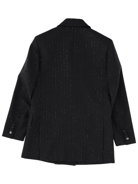 DOUBLE-BREASTED JACKET WITH RHINESTONE DETAILS