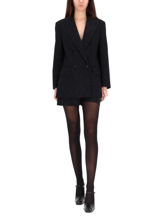Max Mara DOUBLE-BREASTED JACKET WITH RHINESTONE DETAILS