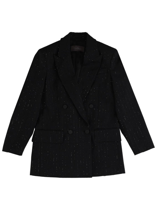 DOUBLE-BREASTED JACKET WITH RHINESTONE DETAILS