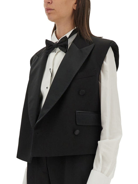 DOUBLE-BREASTED SLEEVELESS JACKET