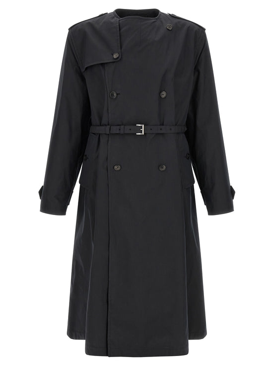 Double-breasted trench coat