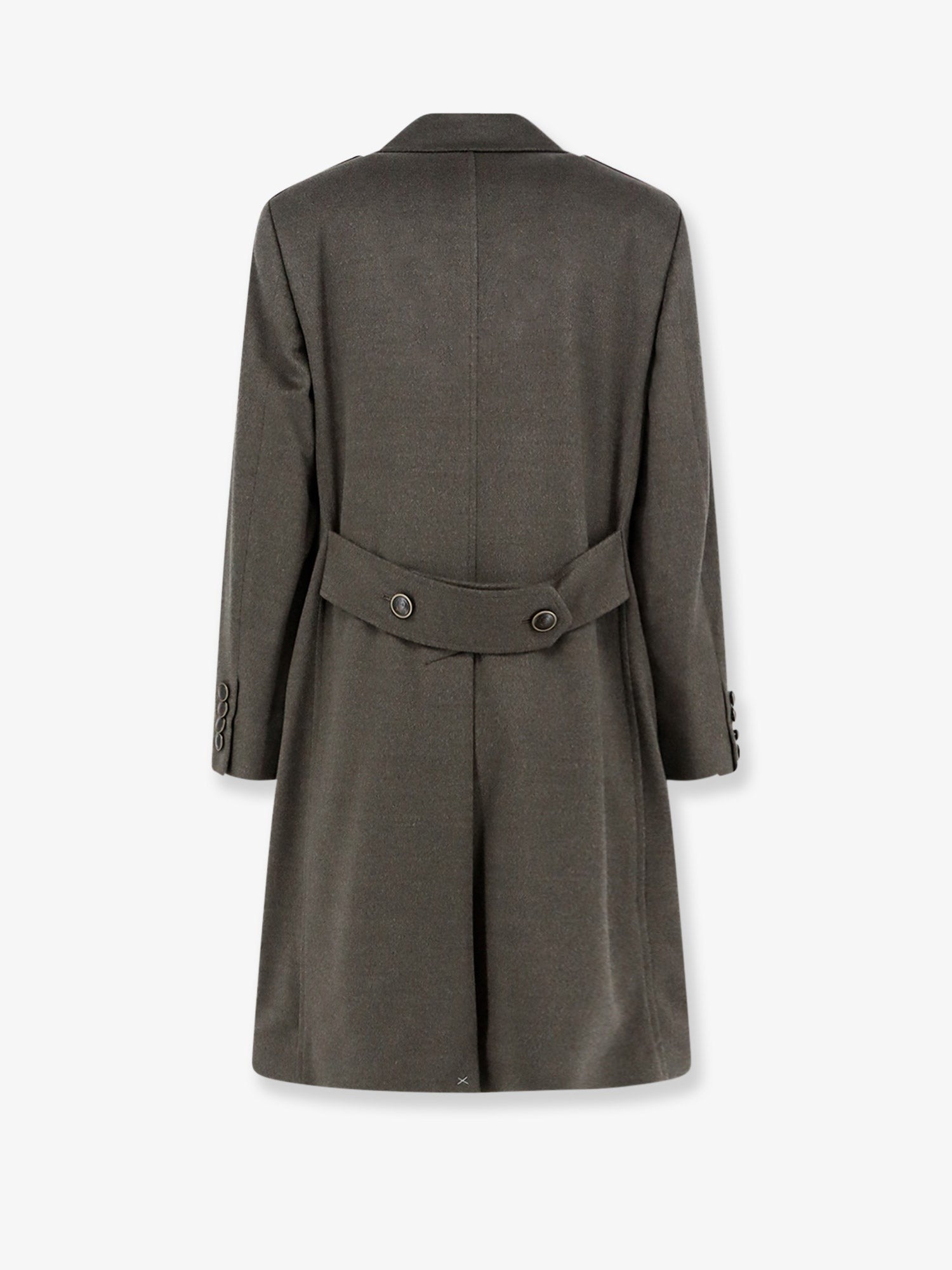 Double-breasted virgin wool coat
