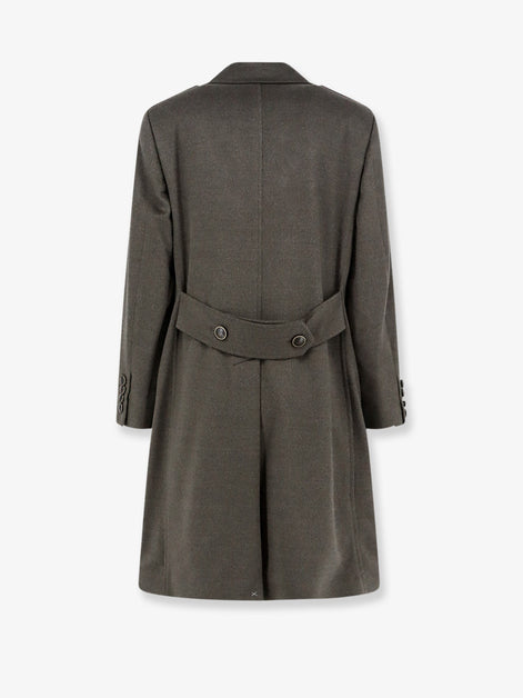 Double-breasted virgin wool coat