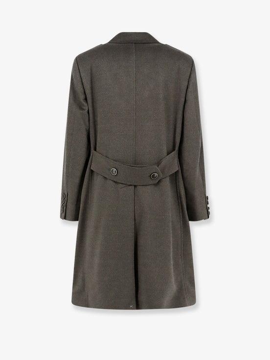 Double-breasted virgin wool coat