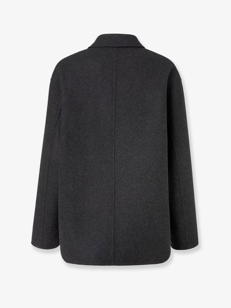 Double-breasted wool felt peacoat