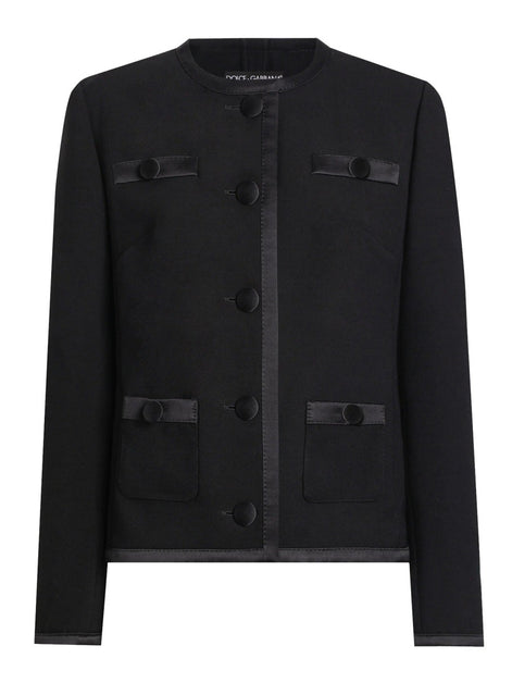 DOUBLE CREPE SINGLE-BREASTED JACKET