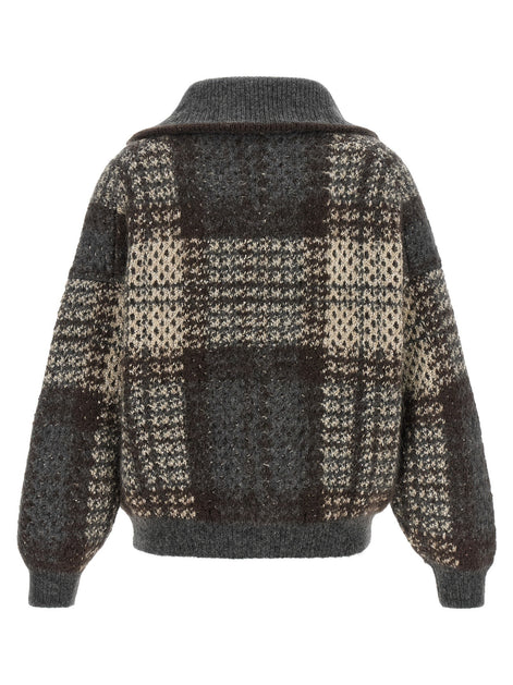 Brunello Cucinelli Double 'Dazzling Tartan' cardigan