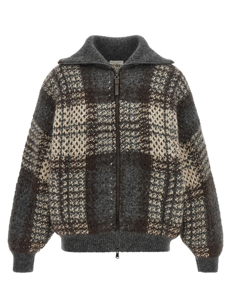 Double 'Dazzling Tartan' cardigan