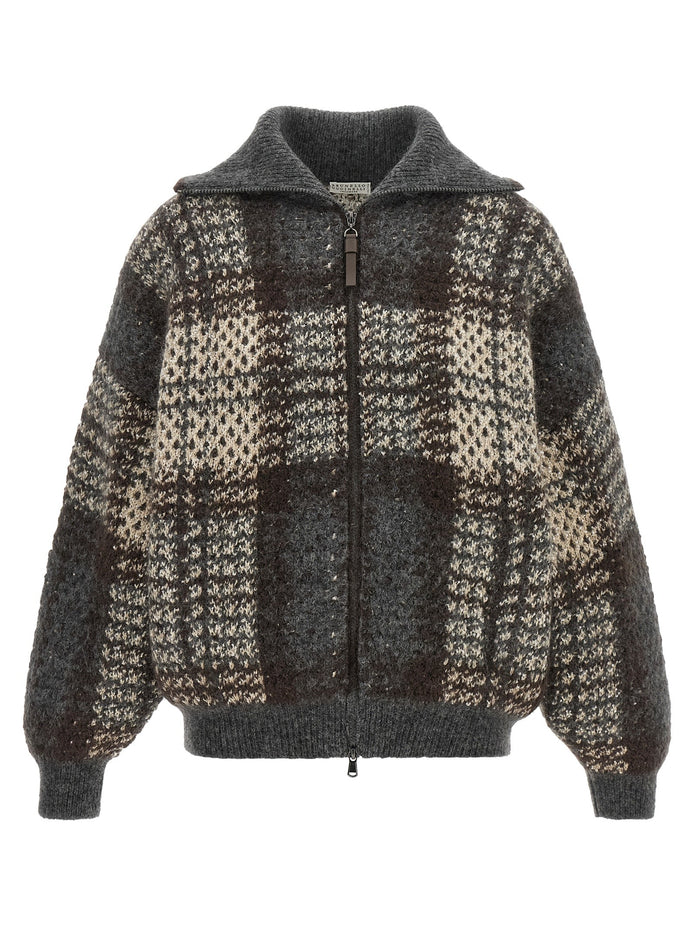 Double 'Dazzling Tartan' cardigan