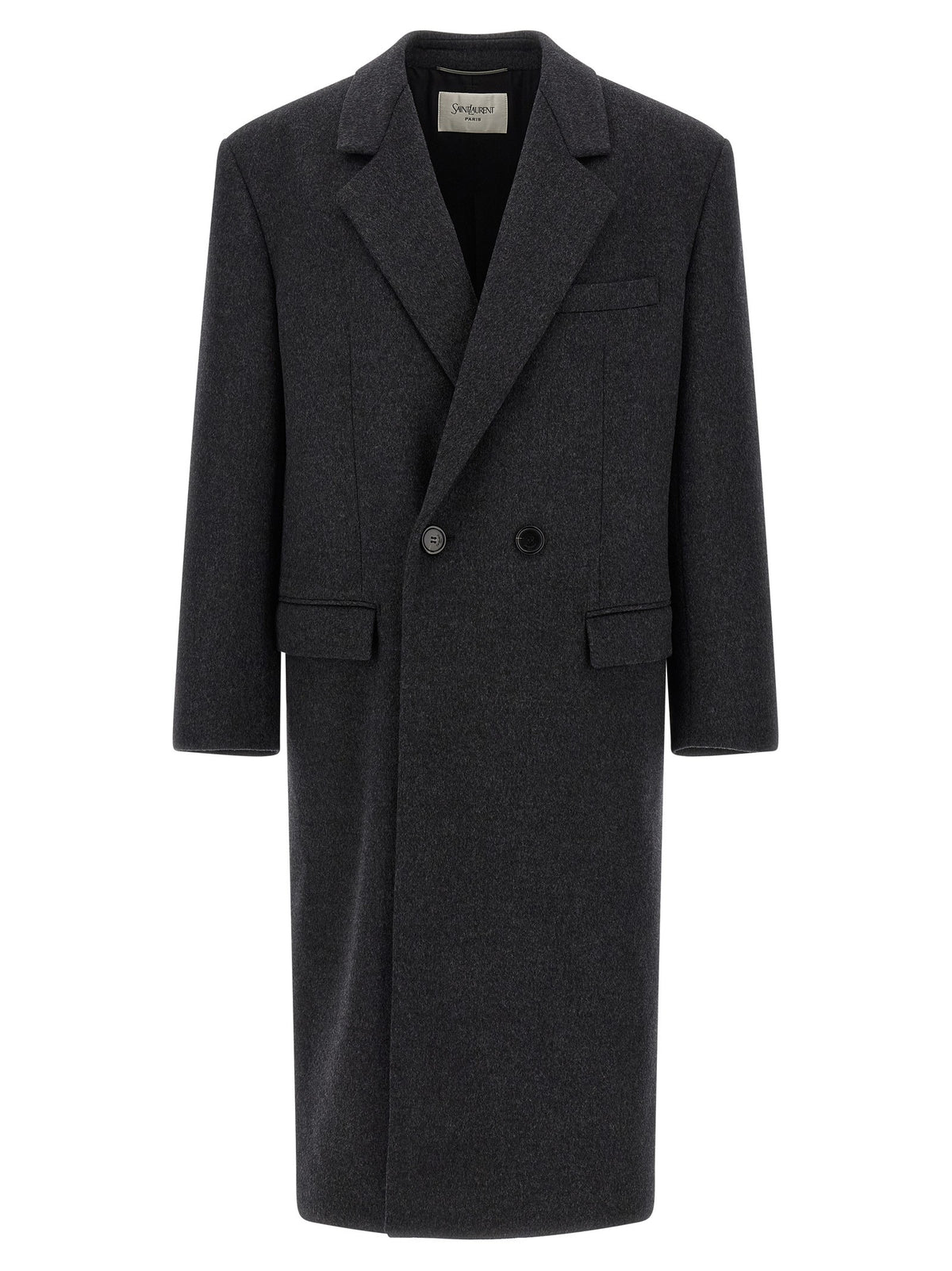 Double-face combed wool coat