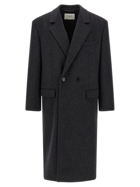 Double-face combed wool coat