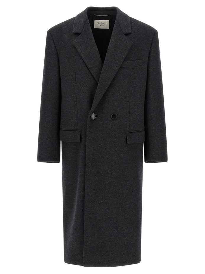 Double-face combed wool coat