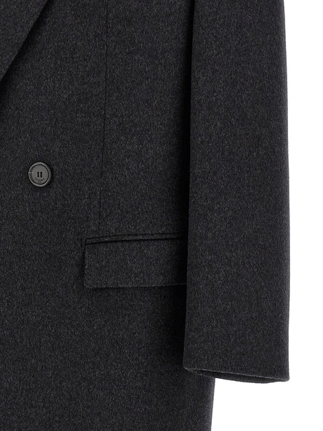 Saint Laurent Double-face combed wool coat