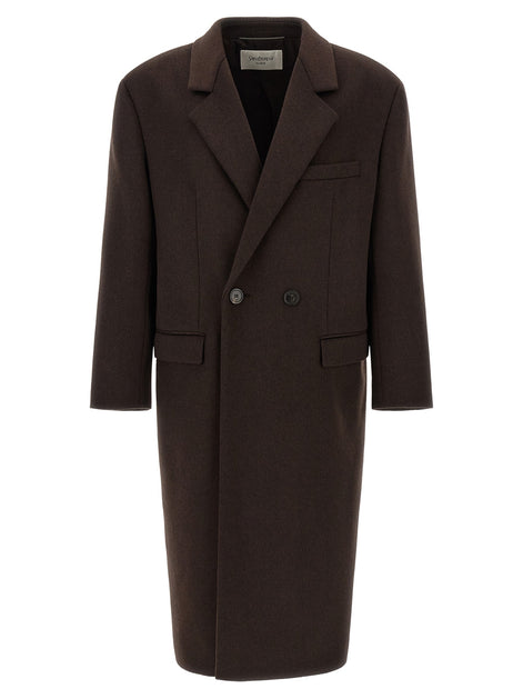 Double-face combed wool coat