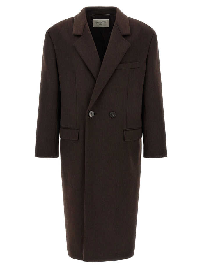 Double-face combed wool coat