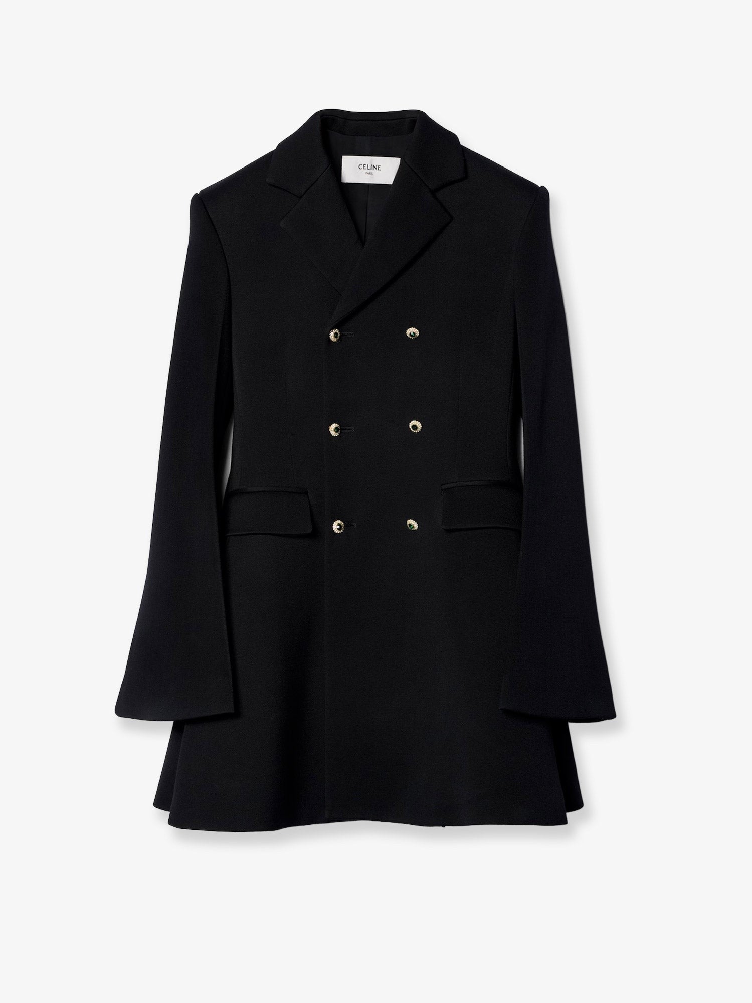 Double-faced wool tailored coat
