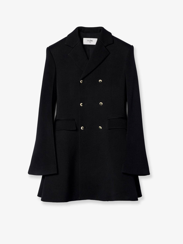 Double-faced wool tailored coat