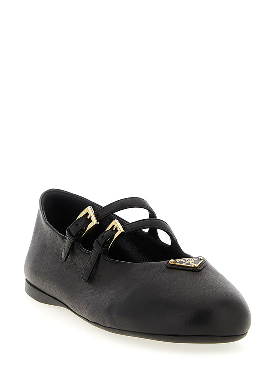 Double strap ballet flats