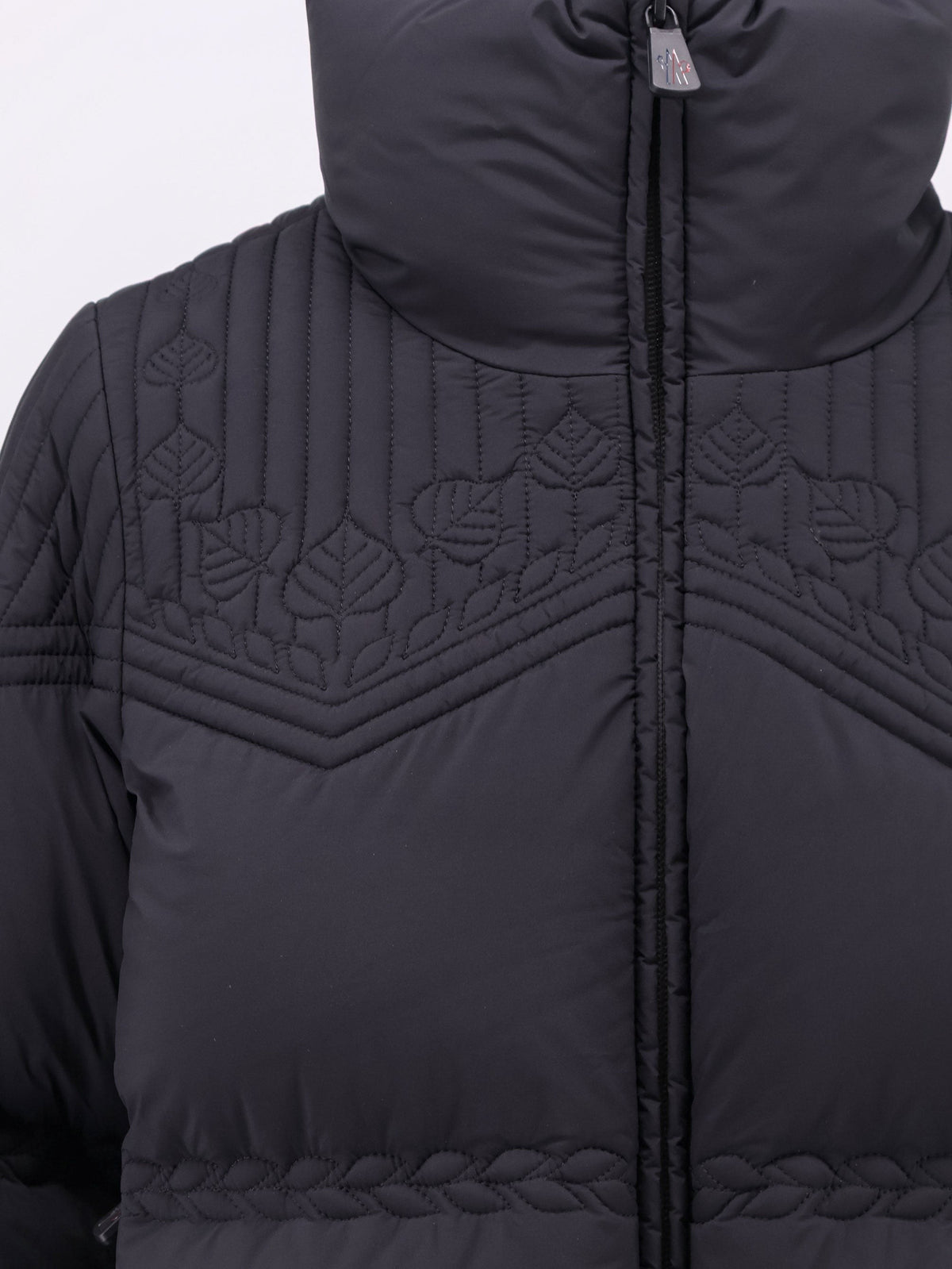 MONCLER GRENOBLE Down jacket with hood and emboridery