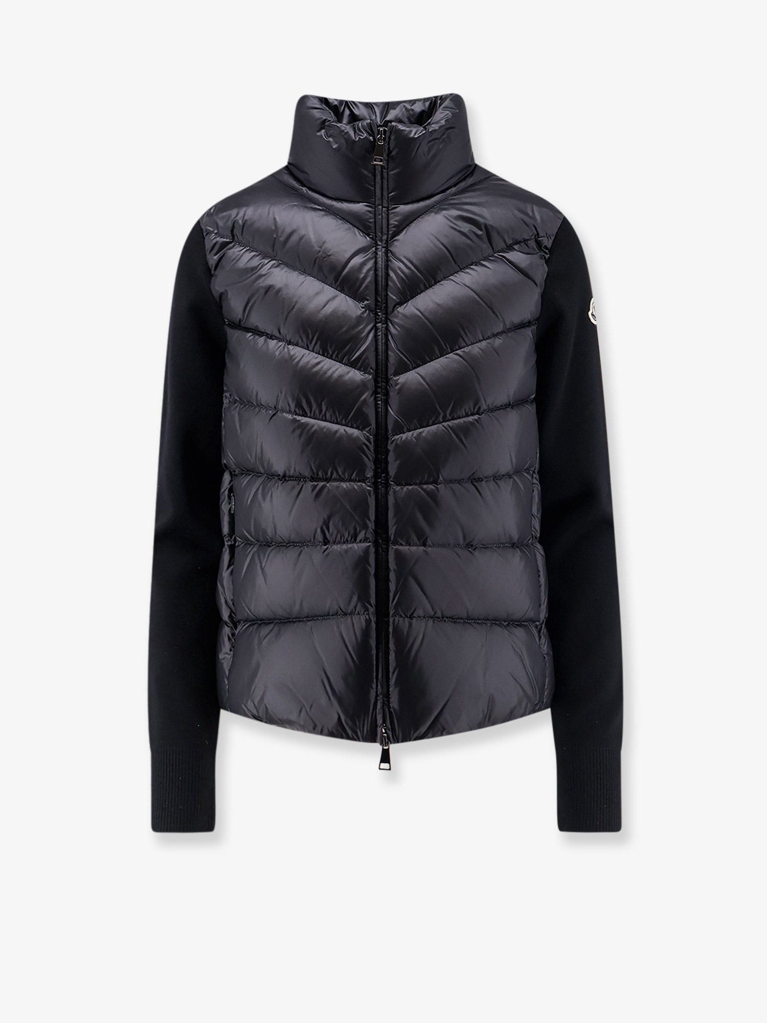 Down Jacket with virgin wool sleeves