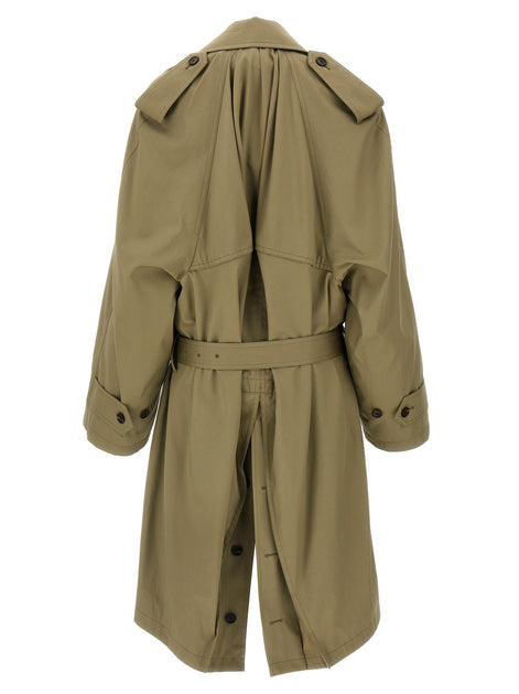 'Draped Neck' trench coat