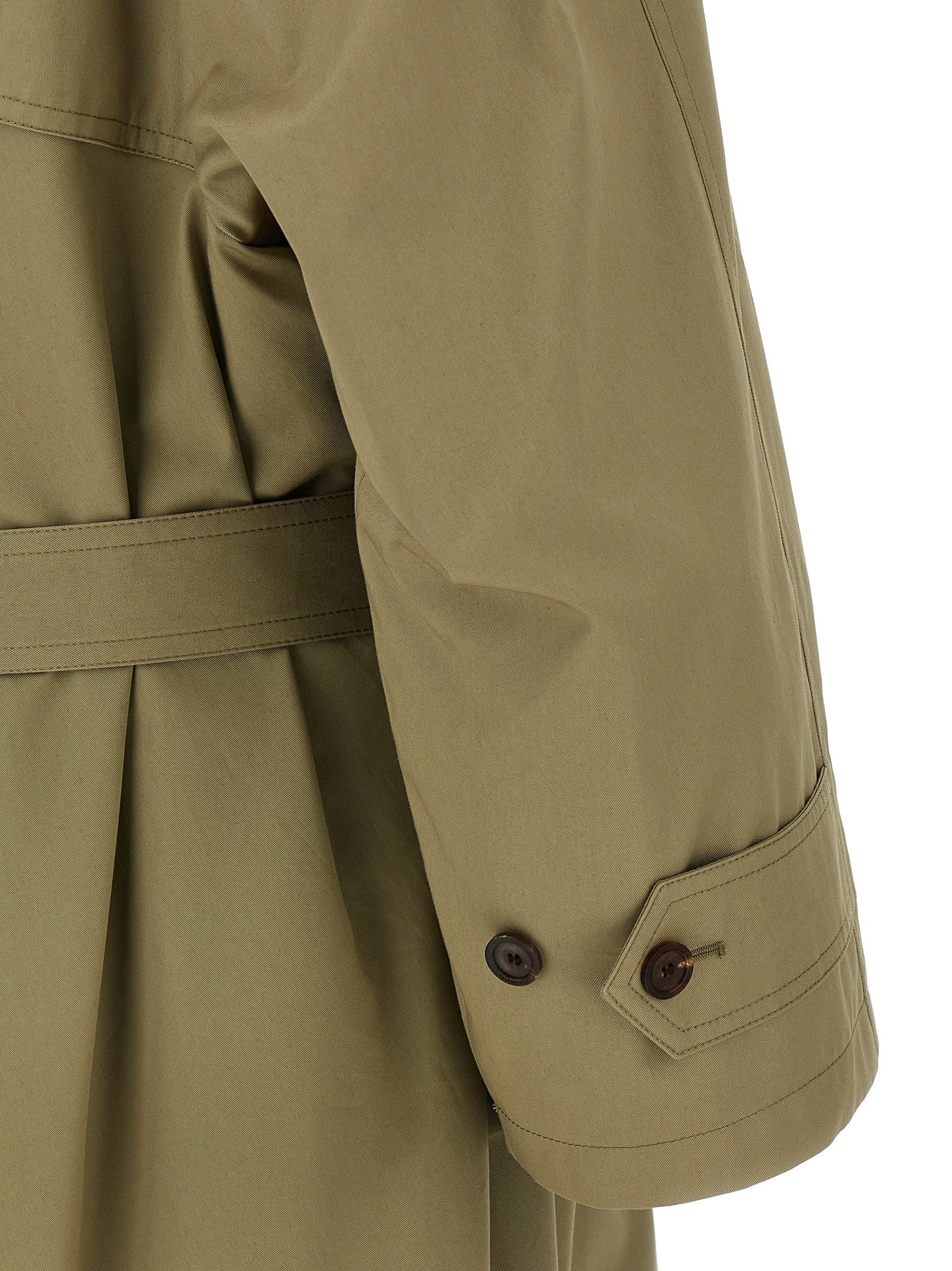 'Draped Neck' trench coat