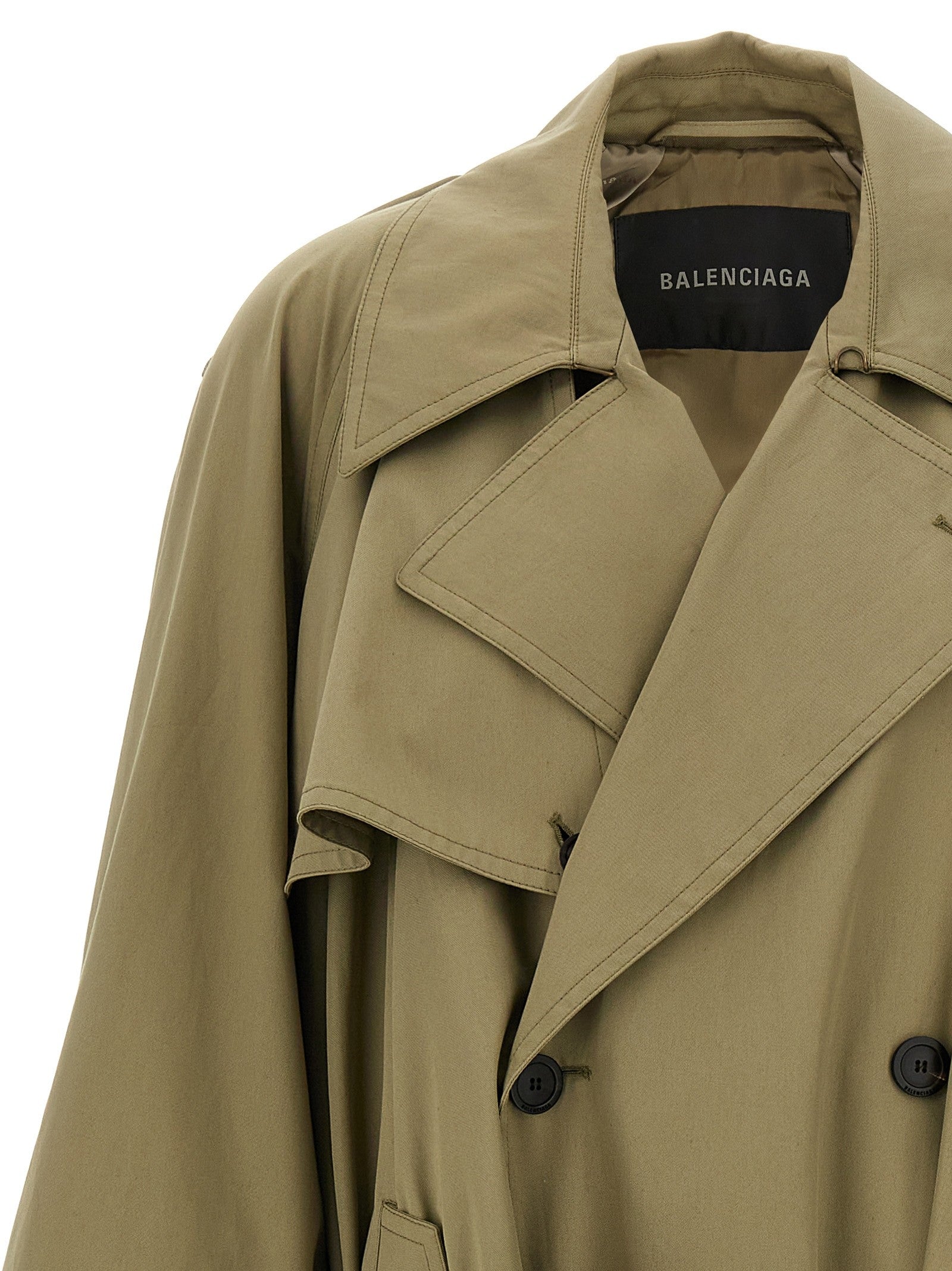 'Draped Neck' trench coat