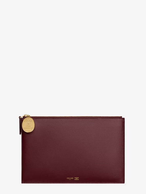Duo leather clutch bag