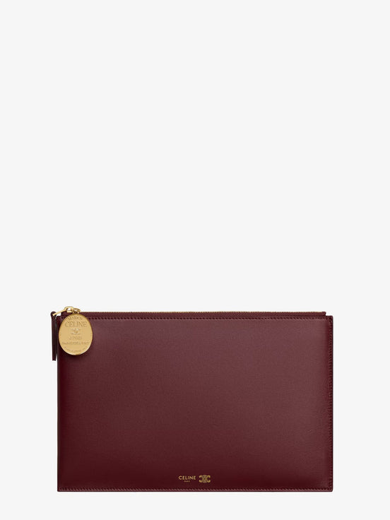 Duo leather clutch bag