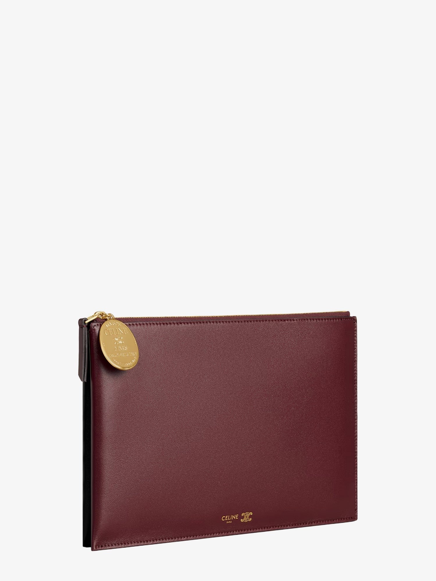 Duo leather clutch bag