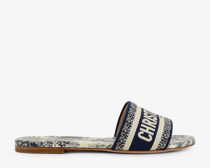 Dway sandals in cotton with Toile de Jouy motif