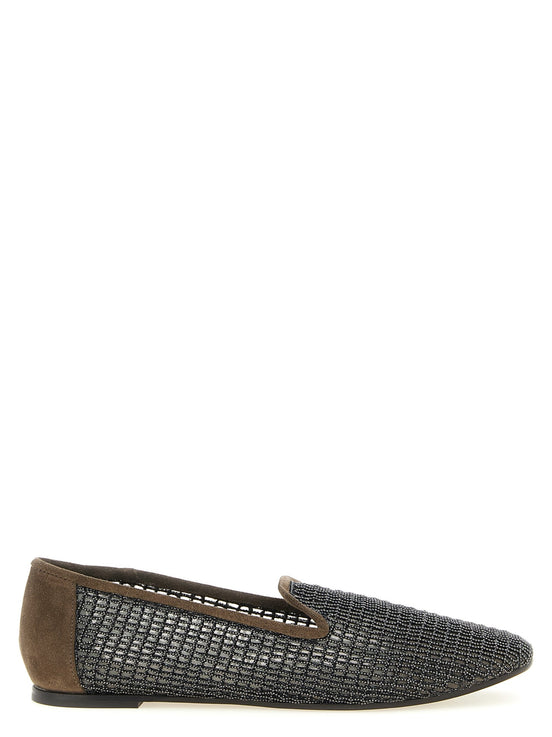 'Embroidery' mesh loafers