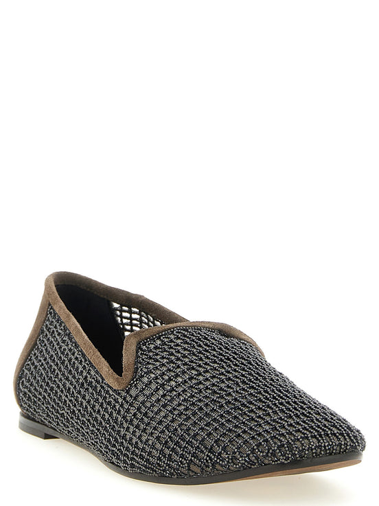 'Embroidery' mesh loafers