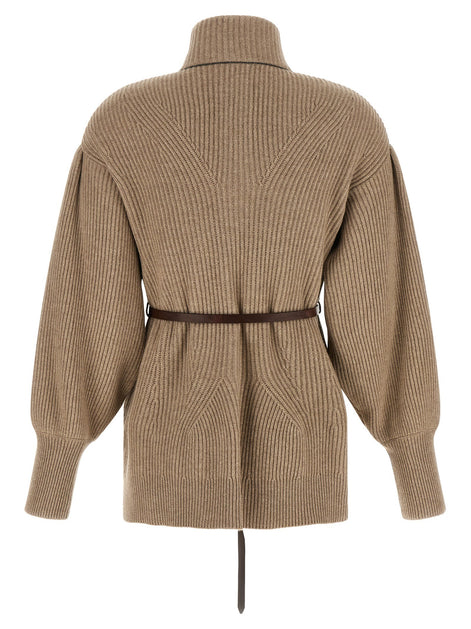 English half-ribbed cardigan