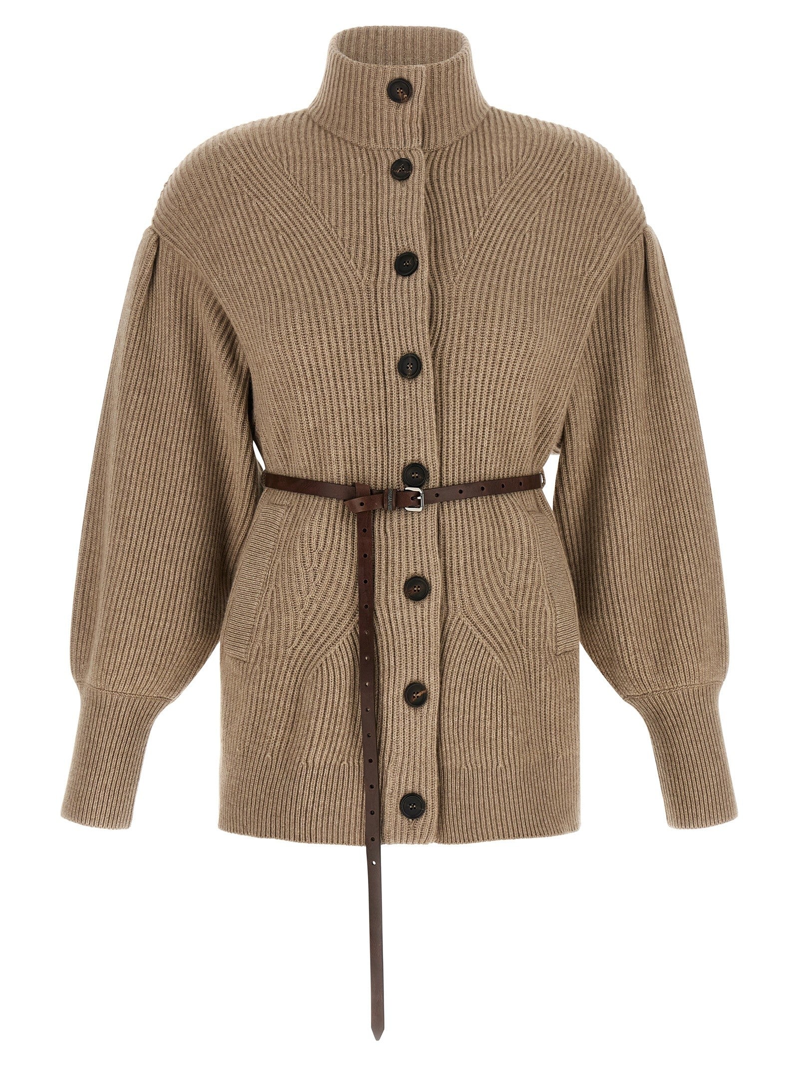 English half-ribbed cardigan