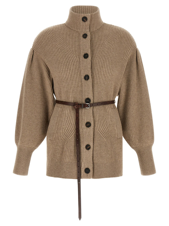 English half-ribbed cardigan