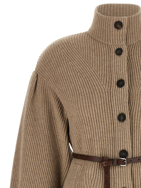 English half-ribbed cardigan
