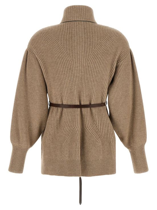 English half-ribbed cardigan