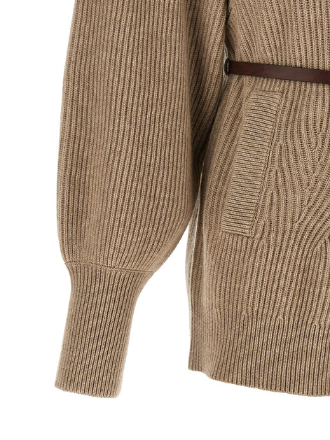 English half-ribbed cardigan