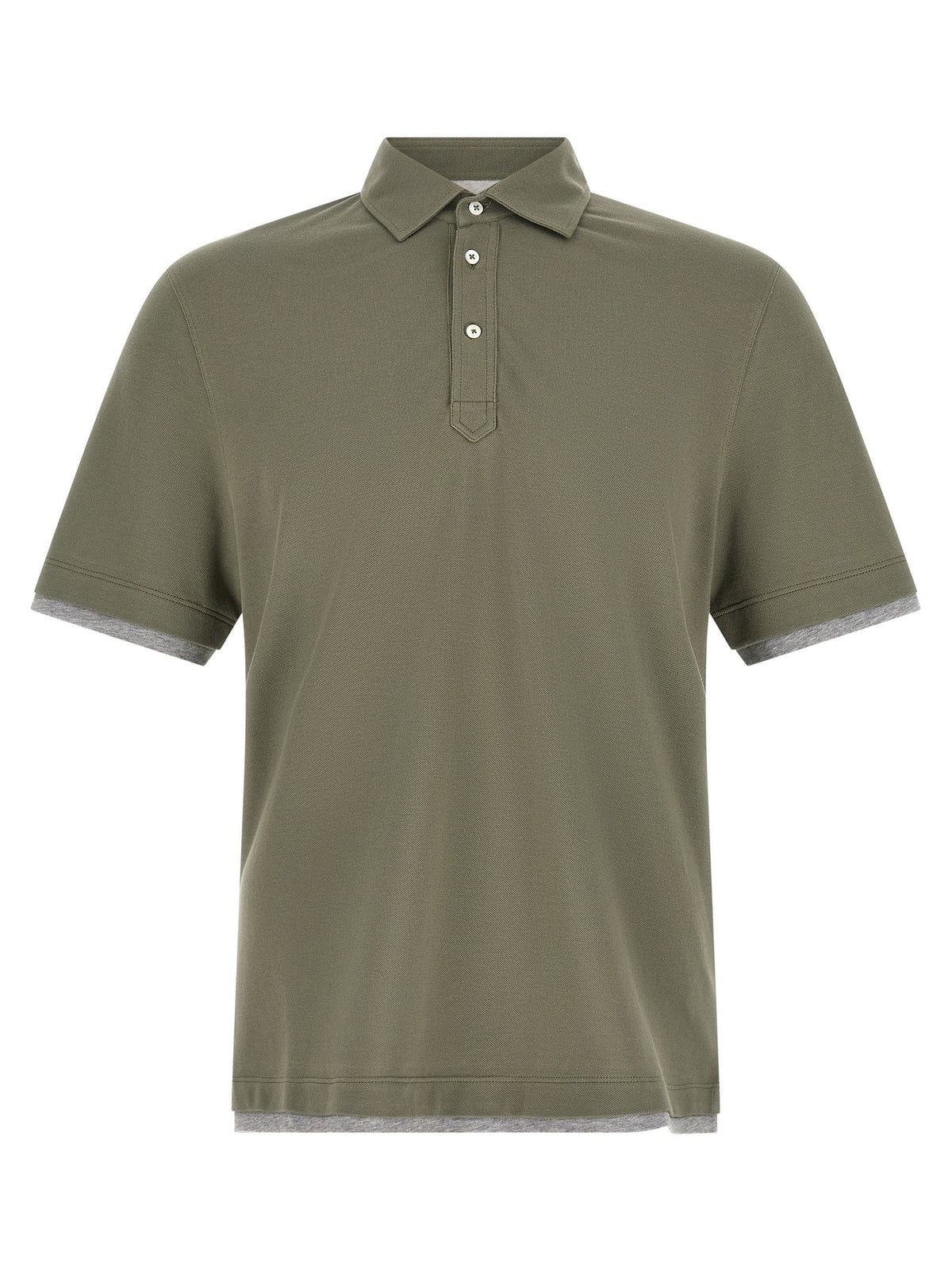 'Faux Layering' polo shirt