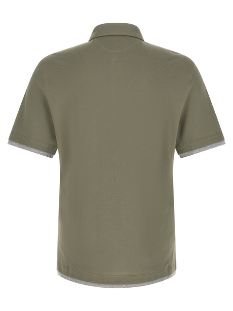Brunello Cucinelli 'Faux Layering' polo shirt