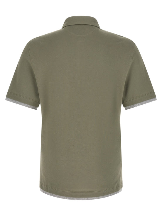 Brunello Cucinelli 'Faux Layering' polo shirt