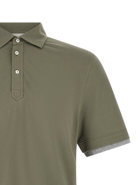 Brunello Cucinelli 'Faux Layering' polo shirt