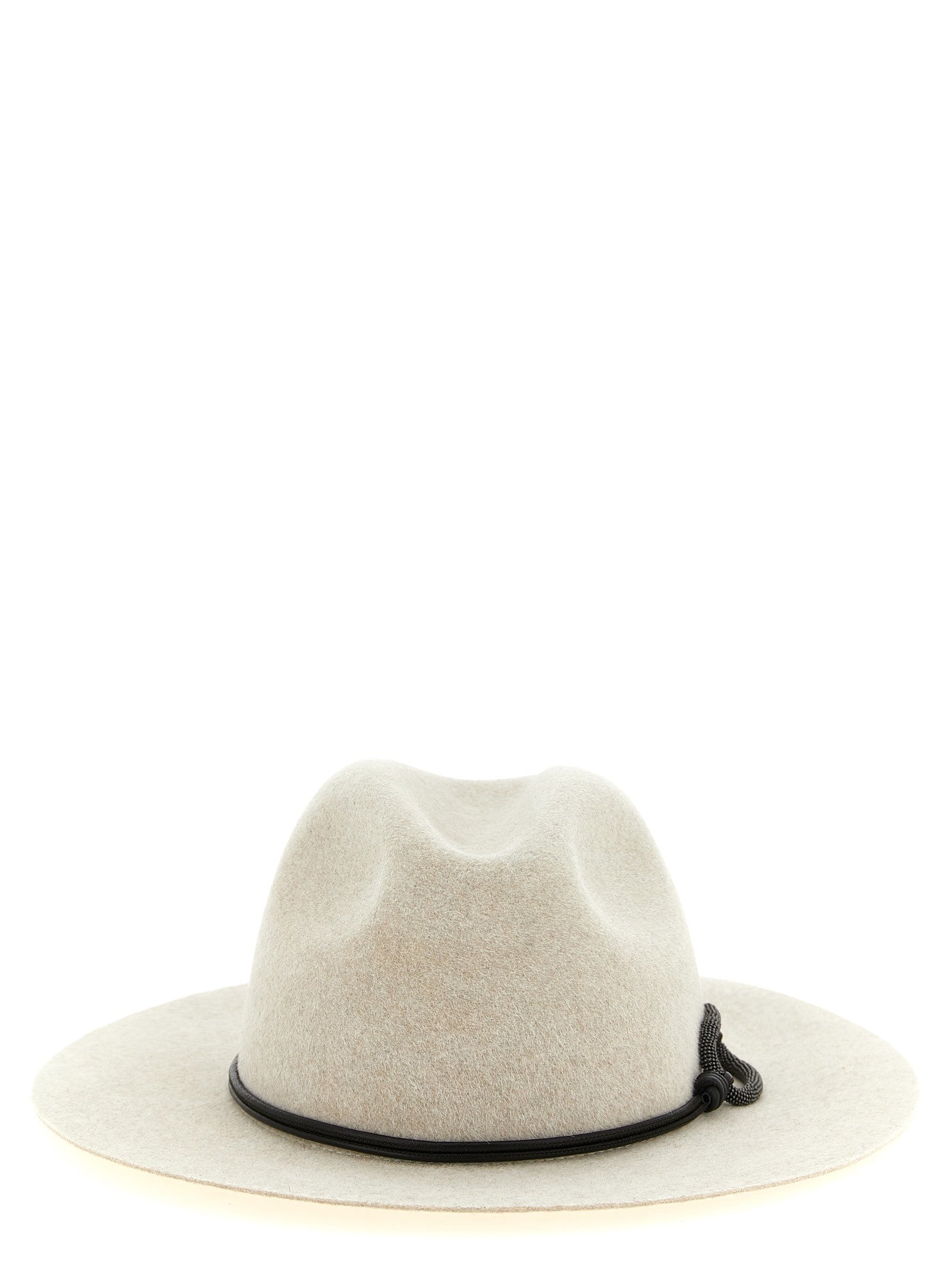 'Fedora' hat with wide brim and cord