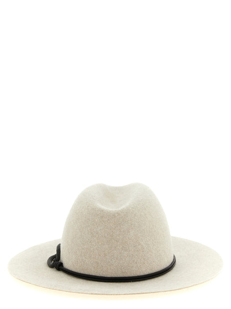 Brunello Cucinelli 'Fedora' hat with wide brim and cord