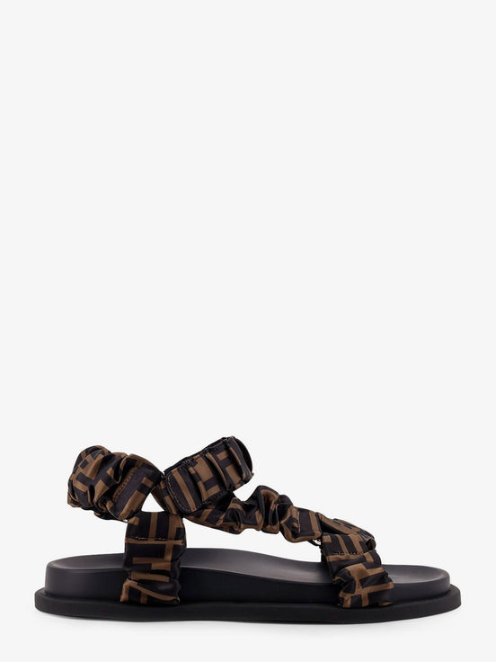 Feel sandals in elastic satin with FF motif