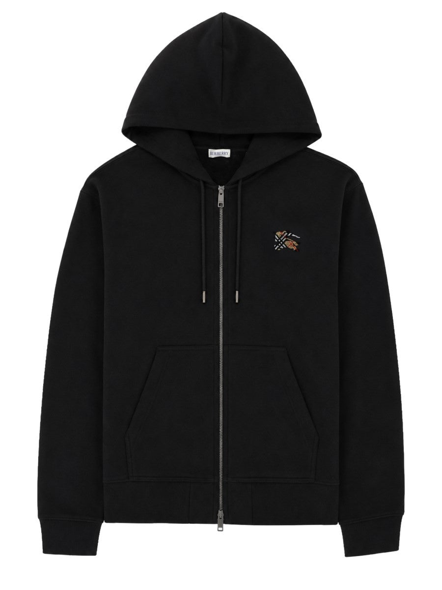 FELPA CON CAPPUCCIO E ZIP
