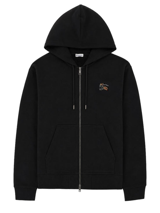 FELPA CON CAPPUCCIO E ZIP