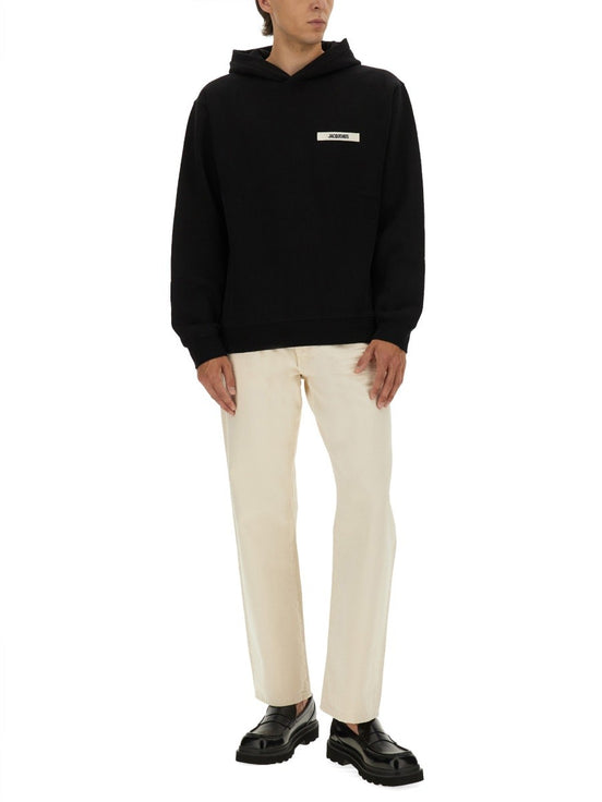 JACQUEMUS FELPA CON CAPPUCCIO