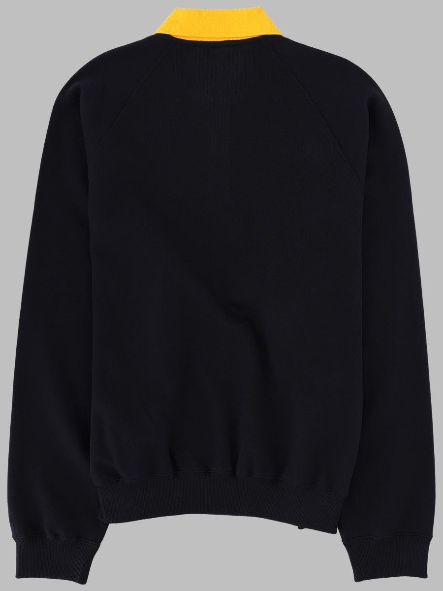 FELPA CON COLLETTO POLO E LOGO